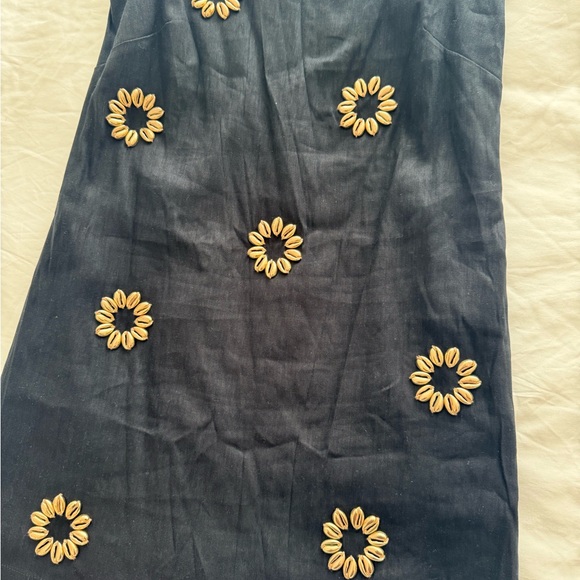 Antonio melani black linen shell mini dress